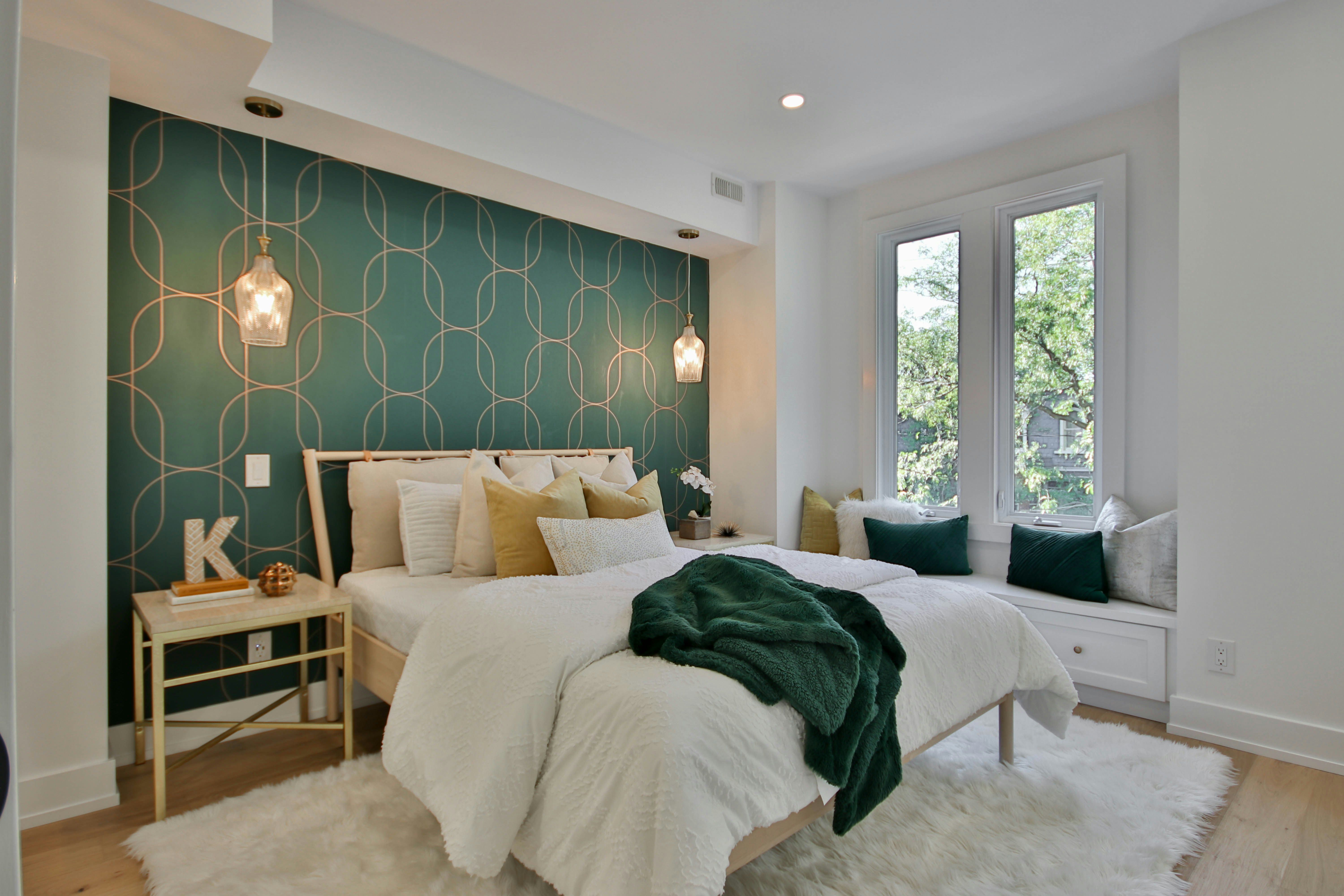Luxury bedroom accent wall